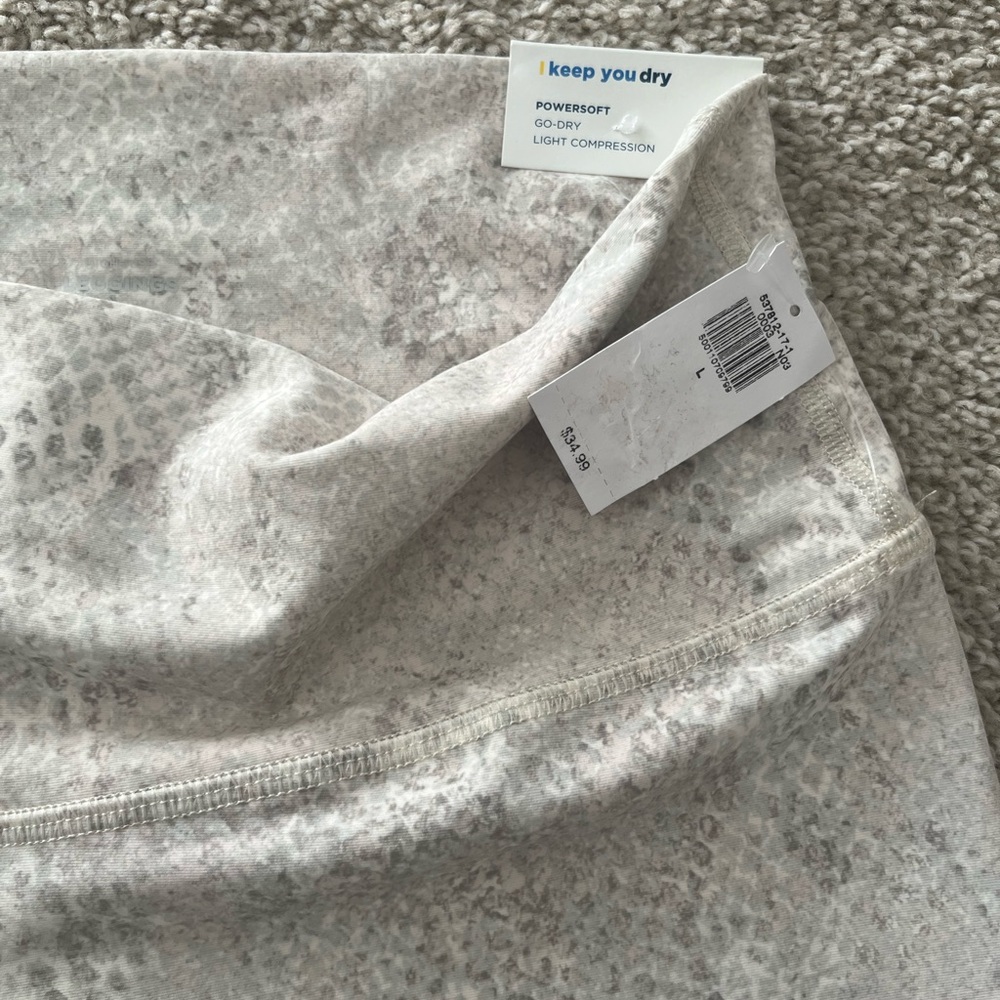 New Old Navy POWERSOFT  Go-dry LIGHT COMPRESSION Size L HIGH -RISE 7/8 Ankle